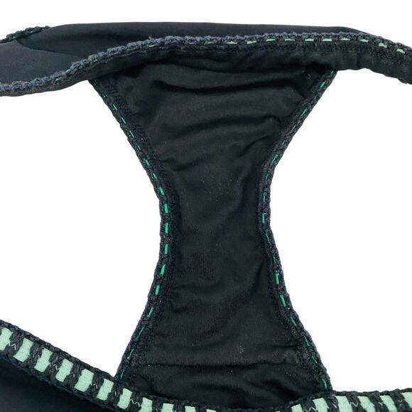 Victoria's Secret Black Bikini Swim Bottom Colorful Crochet Trim Size Medium - Picture 4 of 6